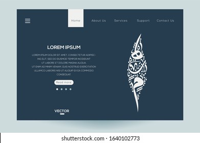 
Creative Modern Website template design ,Contain Random Arabic calligraphy Letters Without specific meaning in English ,Vector illustration.