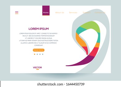 
Creative Modern Website template ,Mean in English (D letter) ,Vector illustration.