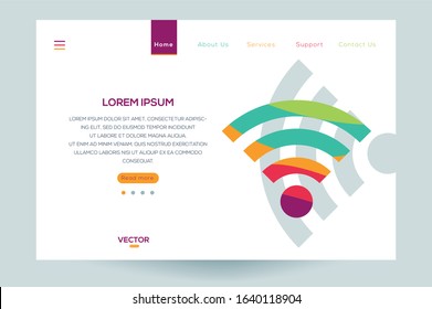 
Creative Modern Website template of WiFi design ,Vector illustration.