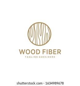 Creative modern wood fiber logo template design vector illustration