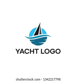 Creative Modern Yacht Logo Design Idea Stock Vector (Royalty Free ...