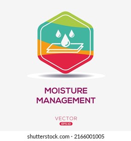Creative (Moisture management) Icon, Vector sign.