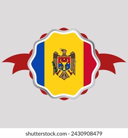 Creative Moldova Flag Sticker Emblem