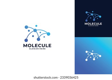 Creative molecule atom particle logo design inspiration