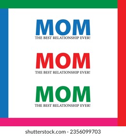 Mamá creativa mejor mamá jamás logo diseño ilustración de vector arte