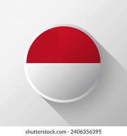 Creative Monaco Flag Circle Badge