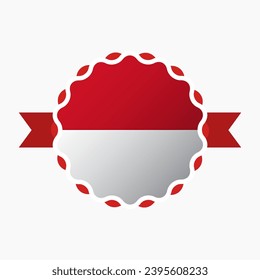 Bandera de Mónaco creativa emblema