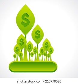 creative money plant or dollar forest background vector