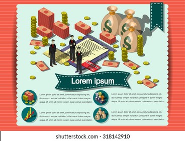 Creative money  Template Fl yer Brochure Vector Paper Design Template for info graphics and banners concept 