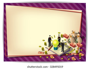 Creative money Template Flyer Brochure Vector Paper Design Template for infographics and banners concept 