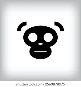 Creative monkey head sign logo design. Vector flat style. Identity design for the company.