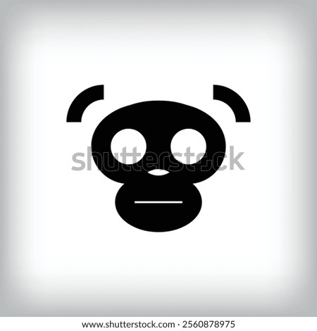 Creative monkey head sign logo design. Vector flat style. Identity design for the company.