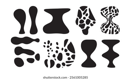 Creative Monochrome Abstract Shapes Collection