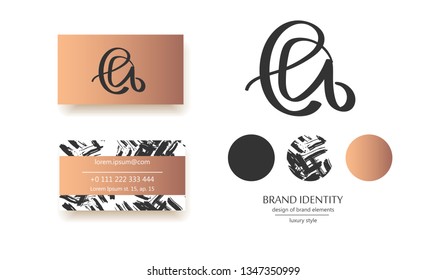Creative monogram - hand drawn calligraphy sign. Can be used as a logo. G letter. Vector illustration.