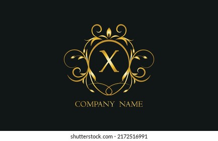 Creative monogram, icon with letter X. Logo design for your business, restaurant, invitation, label.