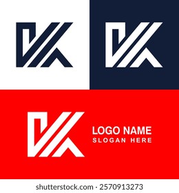 Creative monogram K. Logo for business or company sign.