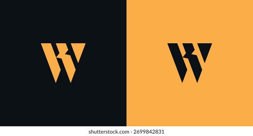 Creative Monogram KW Letter Vector Logo