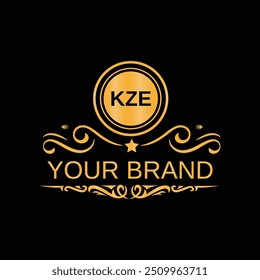 Criativo monograma KZE carta logotipo design para marca da empresa