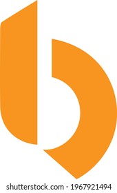 Creative monogram letter B logo initial, infinity geometric shape emblem.