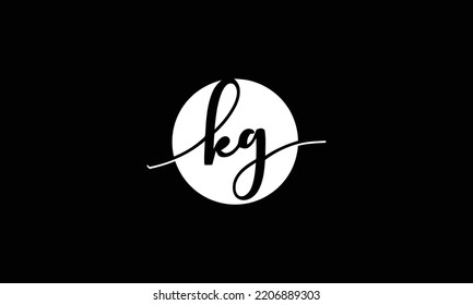 creative monogram letter kg logo design template.