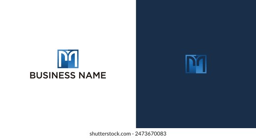 Creative monogram letter m logo design