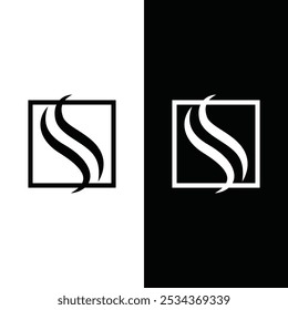 Creative monogram letter S logo vector template