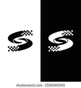 Modelo de vetor de logotipo S da letra de monograma criativo