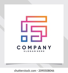 Creative monogram logo design initial letter g with unique modern concept
