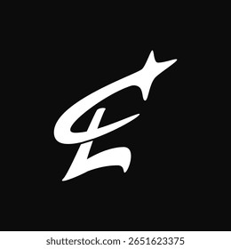 Creative monogram logo featuring the letter E and D in elegant modern calligraphy with a stylish star accent. Perfect for branding, fashion, and personal identity. EPS vector format