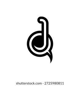 Logotipo de monograma criativo de JQ e QJ para marca versátil
