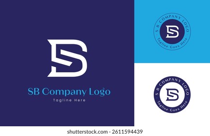 Creative monogram logo using letter S and B, suitable for finance and trading business brands