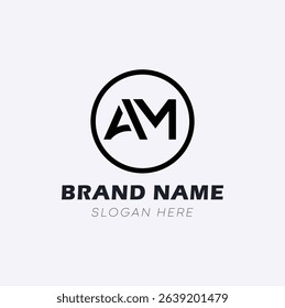 Creative AM Monogram Logo Vector