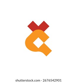 Logotipo creativo del monograma de XQ y QX para la marca versátil