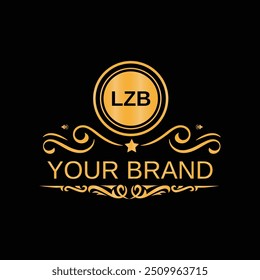 Creative monogram LZB letter logo design for company branding