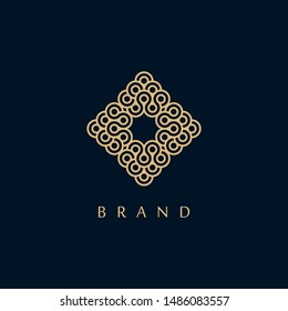 creative monogram symbol logo design template