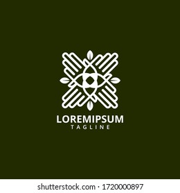creative monoline hand logo template