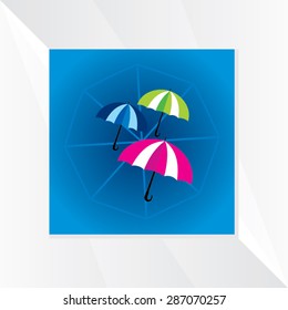 creative monsoon rainy season vector illustration 