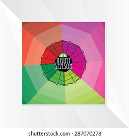 creative monsoon rainy season vector illustration 