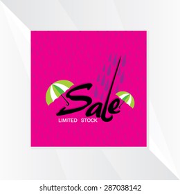 creative monsoon sale concept with magenta background 
