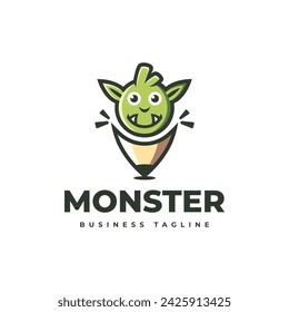 Kreatives Monster Art Logo Design