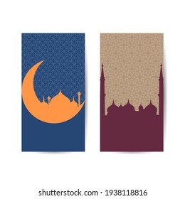 Creative Month with Mosque for Muslim Community Festival, Ramadan Kareem celebration. islamic background banner