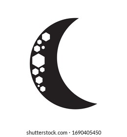 creative moon illustration. vector icon