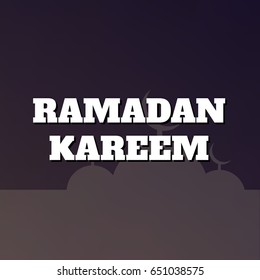 Creative Moon with Islamic Calligraphy Muslim holy month Ramadan Kareem.