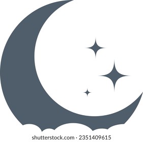 Icono de diseño del logotipo de Creative Moon