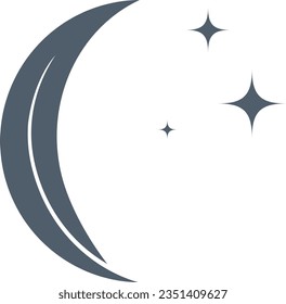 Icono de diseño del logotipo de Creative Moon