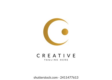 Creative moon logo vector icon.