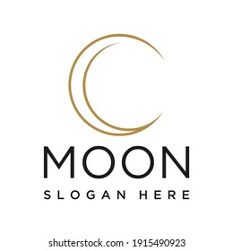 Vector con logotipo lunar . Diseño del logotipo. Logo de diseño de marca.