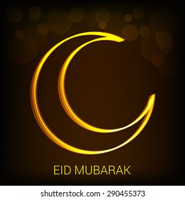 Creative moon for Muslim community festival Eid Mubarak.