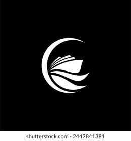 Creative moon ship logo for business	
