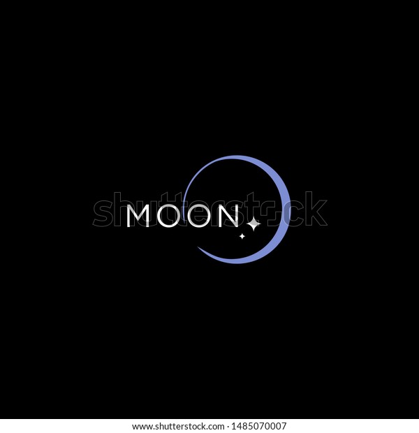 Creative Moon Star Vector Logo Design Stock Vector (Royalty Free ...